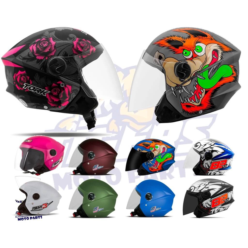 Pro Tork Capacete Aberto Liberty Three For Girls 56 Viseira Fumê