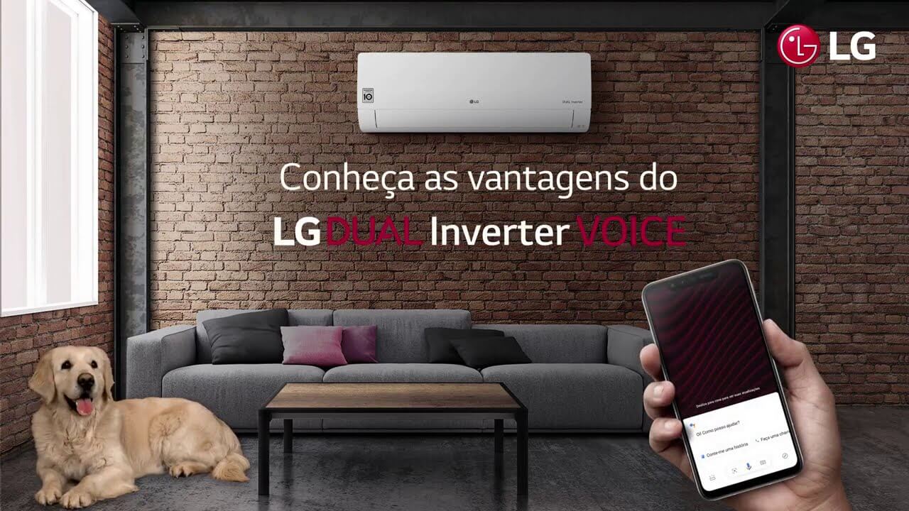 Ar Condicionado Split Hi Wall Inverter LG Voice R-32 9000 BTU/h Quente e Frio S3NW09AA31C.EB2GAMZ – 220 Volts