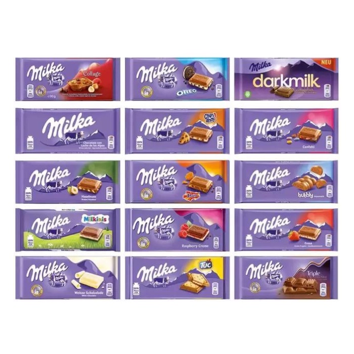 Barra de chocolate Milka 100g - Todos os sabores !