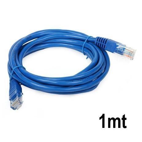 Kit 10x Cabo De Rede Rj45 Cat5e Azul 1mt Cbx-n5c10 Roteador Internet