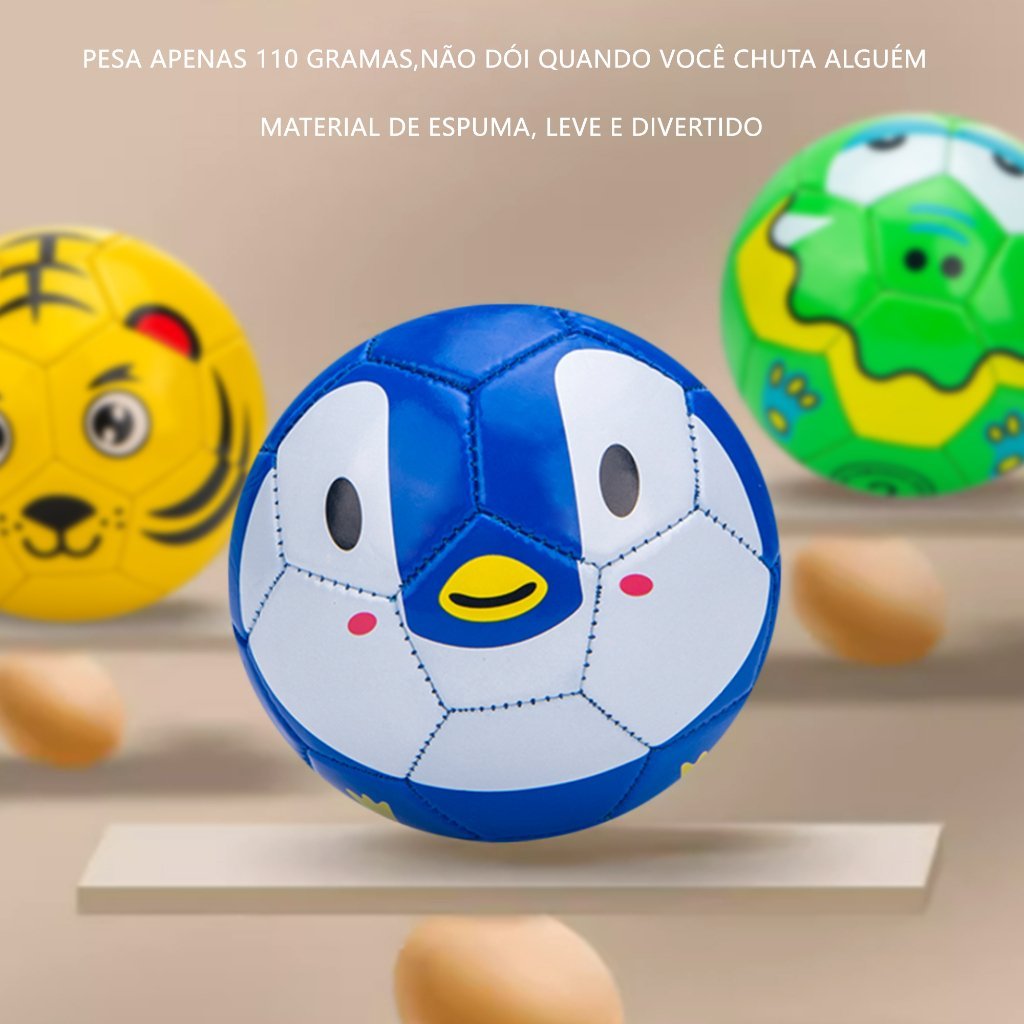 Mini Bola De Futebol Colorida Infantil tigre pato cabeça de animal N°2 bola de futebol 110g - QKD02-KIDS