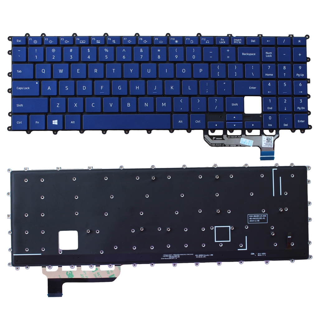 Novo Teclado Retroiluminado Azul Americano Para Samsung Galaxy Book Flex NP950QCG