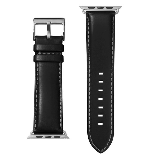 Pulseira De Couro Para Apple Watch 42/44 mm oxford Laut - Preto