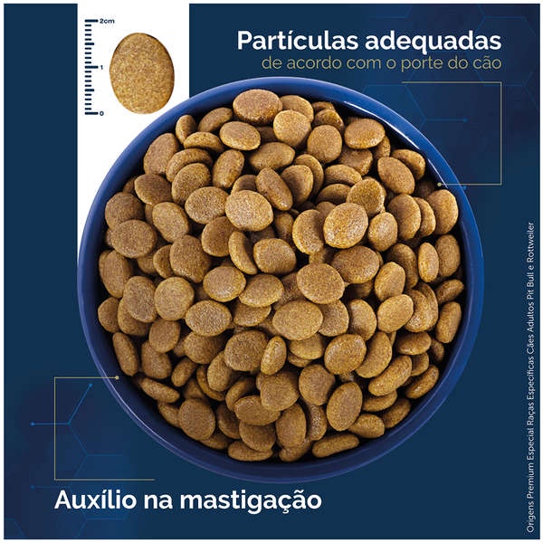 Ração Agranel Origens Premium Especial Raças Específicas para Cães Adulto das Raças Pit Bull e Rottweiler 1 kg