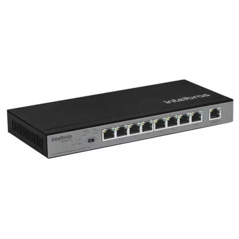 Switch 9 Portas Fast, Intelbras, SF 900 PoE, Preta