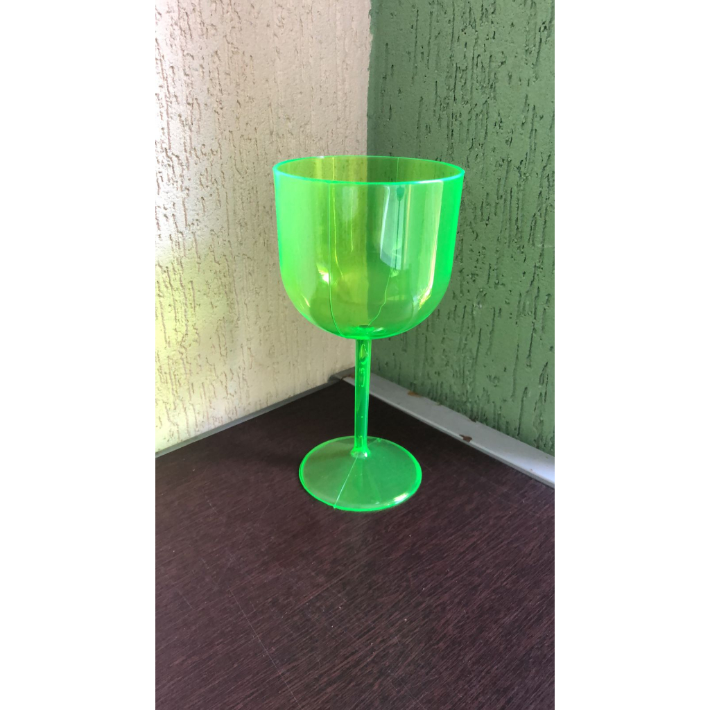 Taças Gin/Vodka 580ml Acrílica verde 10 pçs