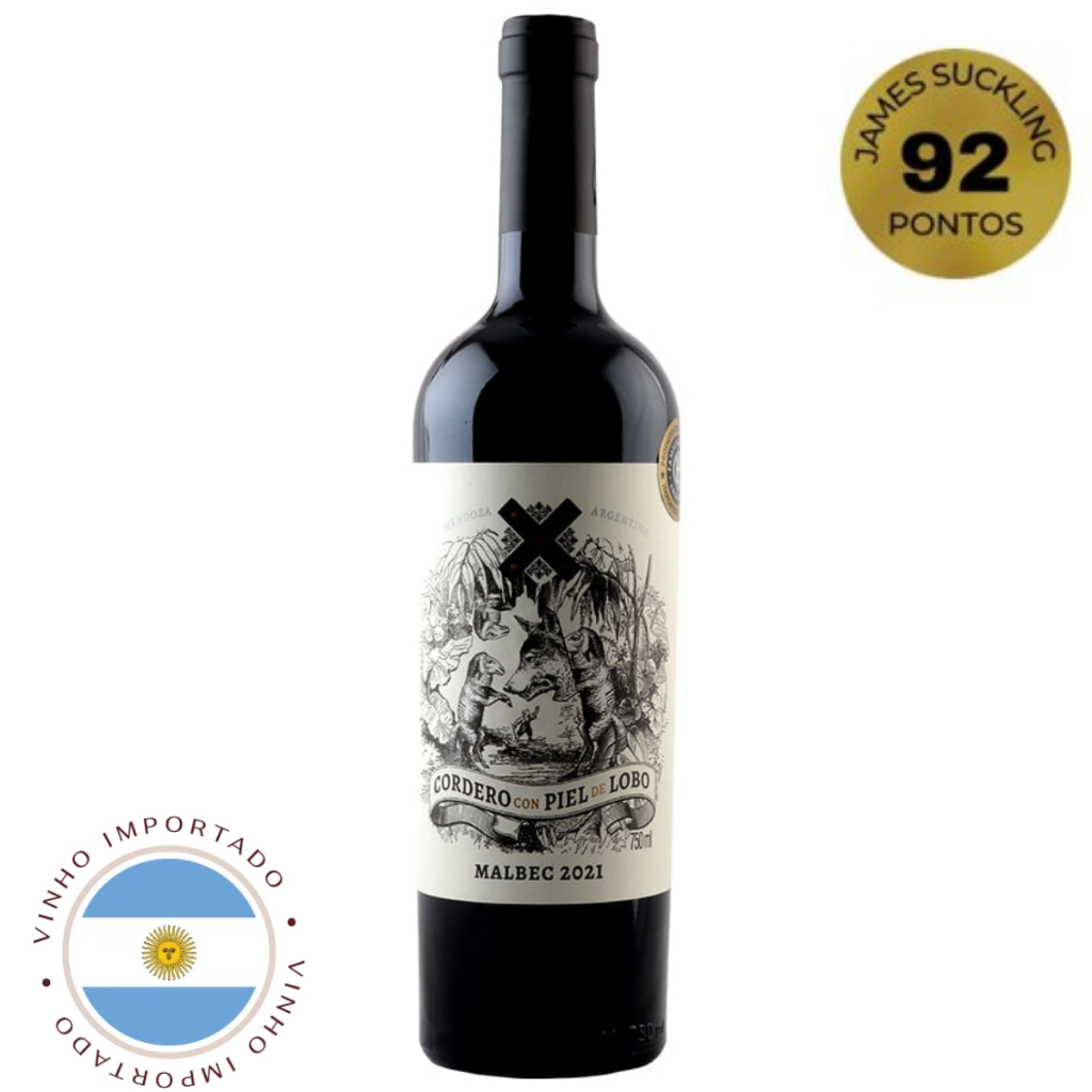 Vinho Argentino Cordero Con Piel De Lobo Malbec 750ml