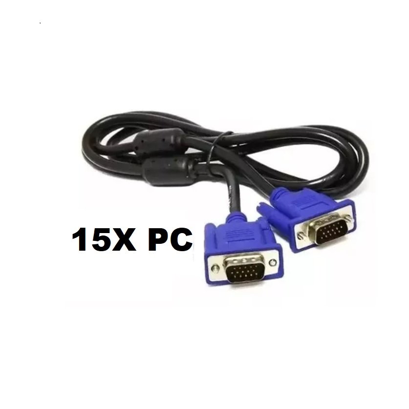 15x Cabo VGA X VGA Macho 1.5m Pc Tv Monitor Projetor 1,5 Metros