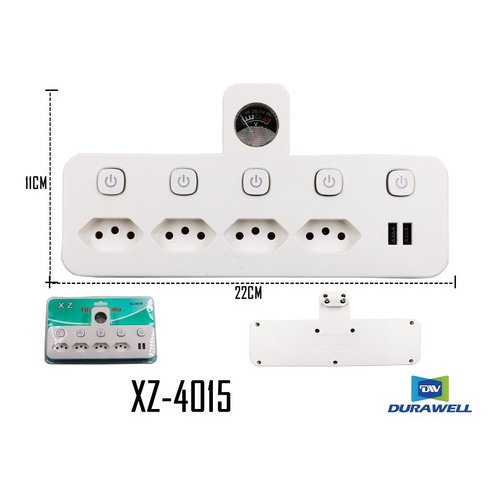 Adaptador de 2 tomadas e 2 USB EAC 1002 Branco Intelbras