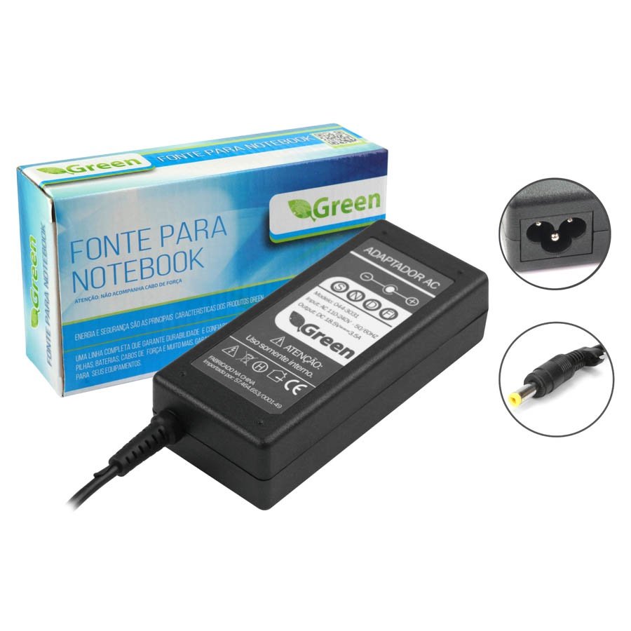 Fonte Carregador Notebook Pavilion Dv 18,5v 3.5a 4.74/1.7mm