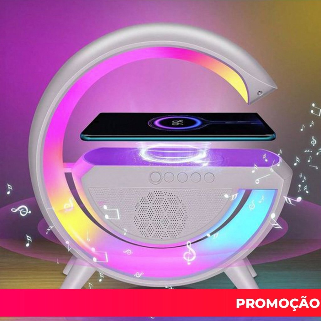 G-speaker Smart Station luminária LED Atmosfera RGB Luz Bluetooth Alto-Falante Carregador Sem Fio Lâmpada De Mesa