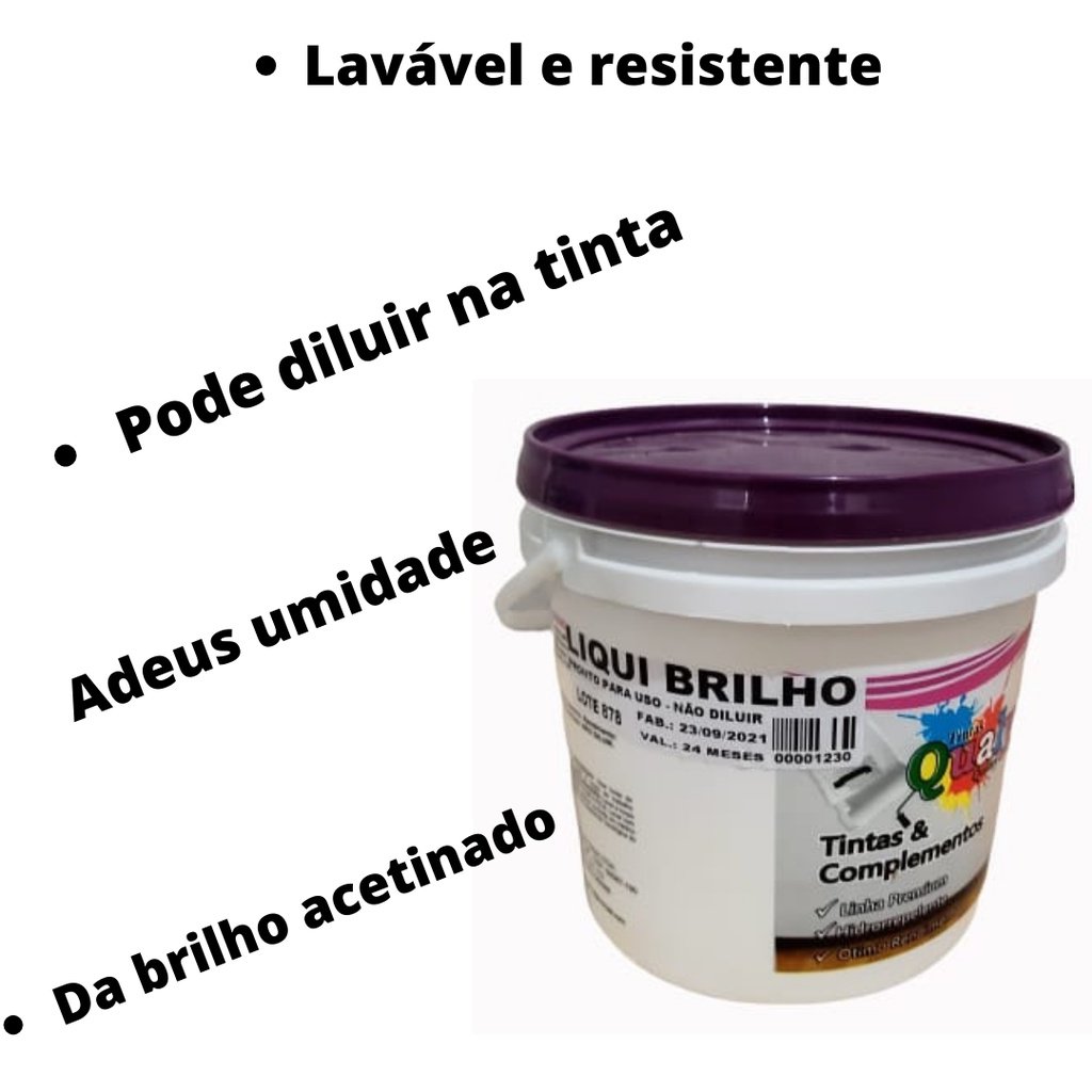 Impermeabilizante de parede 3,6lt - Liqui Brilho pára paredes-vasos-telhas-tintas-rebocos