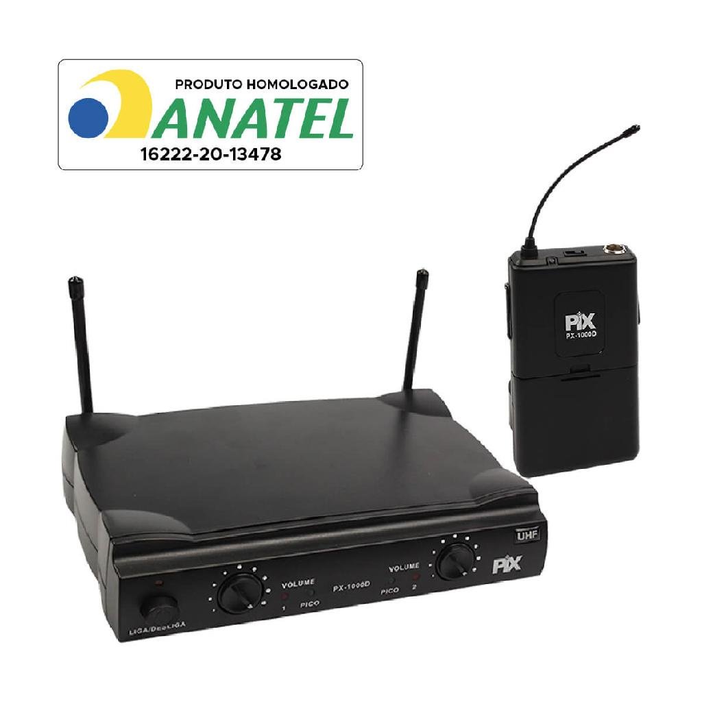 Kit 4 Microfones S/ Fio Uhf 60 Metros Bastão + Lapela Cabeça