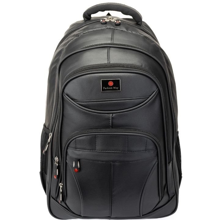 Mochila de Couro Masculina Reforçada Grande para Notebook