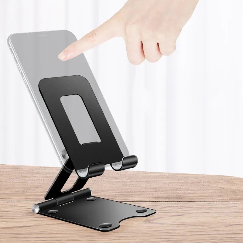 Suporte Dobrável de Ferro para Celular Rotação Phone Holder