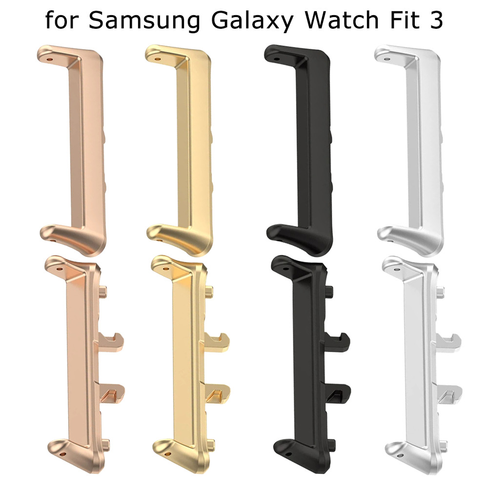 Conector De Aço Inoxidável Para Samsung Galaxy Watch Fit 3 Acessórios Adaptador De Encaixe Rápido Fita De 18 Mm Fit3 Smart