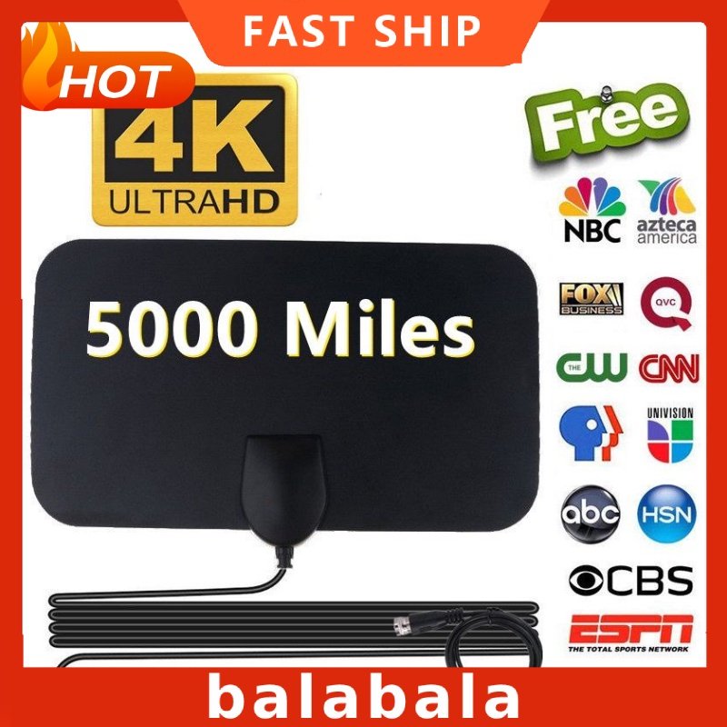 4K 8K 25dB High Gain HD TV DTV Box Antena De Digital 3000Mile Booster Aéreo Interior Design Plano Para DVB-T2