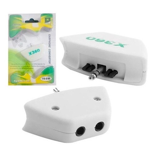 Adaptador Conector Chat Xbox 360 Fone E Microfone