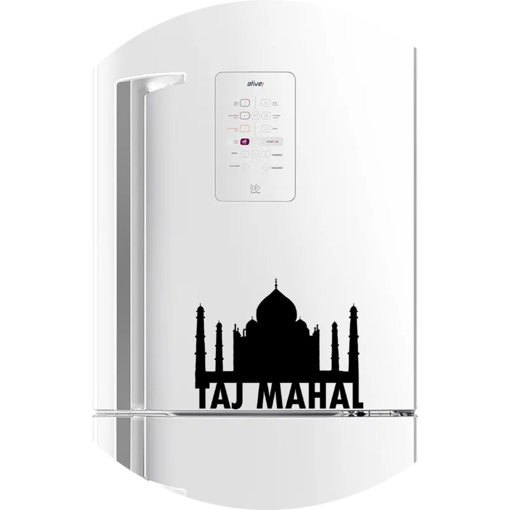 Adesivo Geladeira Cervejeira Taj Mahal Monumento Índia