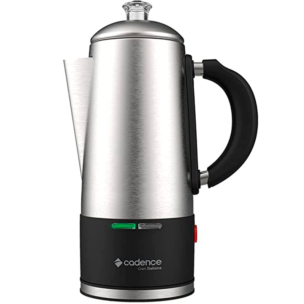 Cafeteira Eletrica Caf120 Cadence Gran Italiana Inox 1,5L Semi Automática Aço Inoxidável de Filtro 110v ou 220v - Escolha sua voltagem