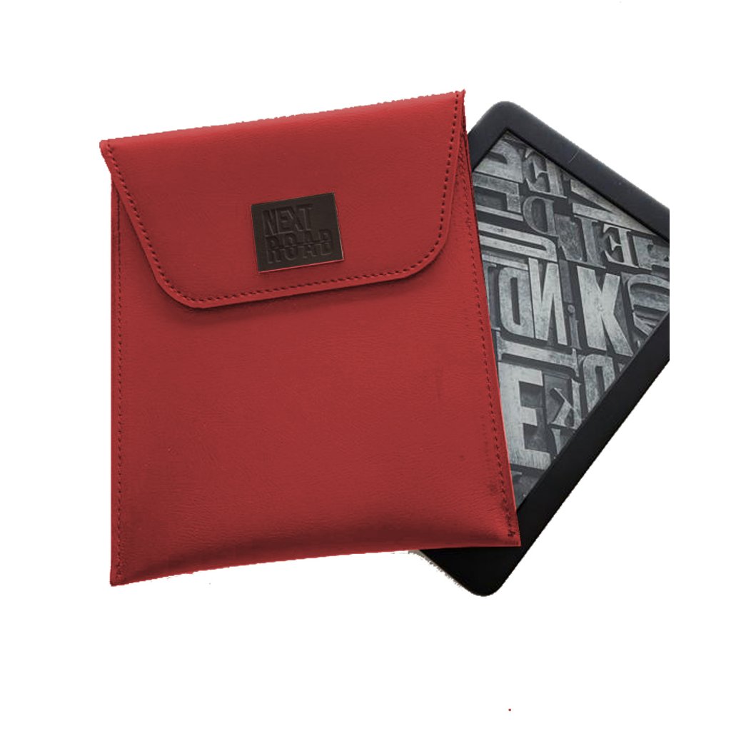 Capa Case Para Kindle Couro Sintético Vermelho