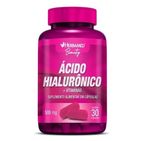 Ácido Hialurônico + Vitaminas 30 Caps 500mg Herbamed Beauty