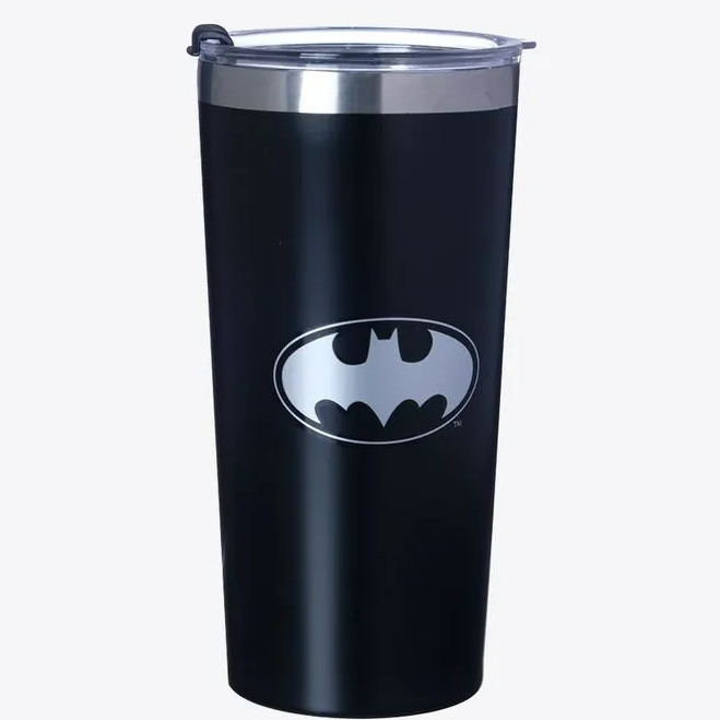 Copo Térmico Preto Batman Hérois Oficial Bebida Quente Gelado 500ml Nerd Liga da Justiça