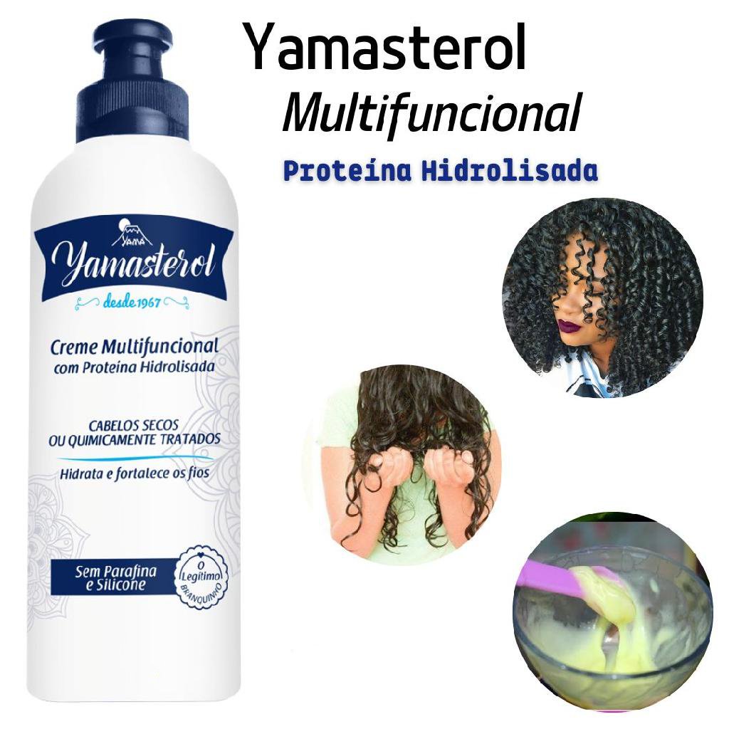 Creme Capilar Multifuncional Yamasterol Branco Proteína Hidrolisada 320g - Yamá