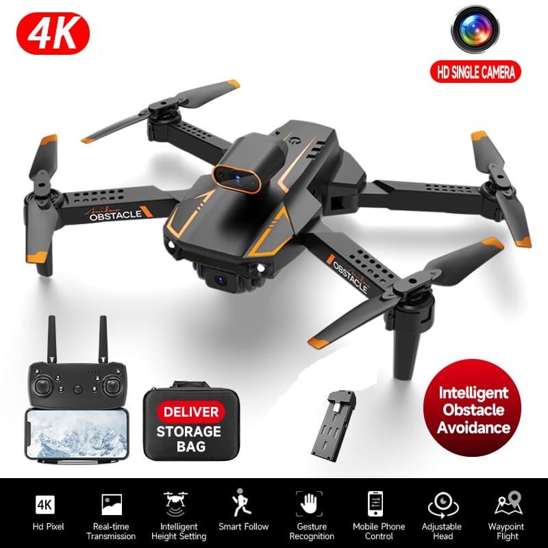 Drone Câmera HD 4K S91 Wi-Fi 5G Alta Distância Sensores Anti Colisão Voo Profissional Estável