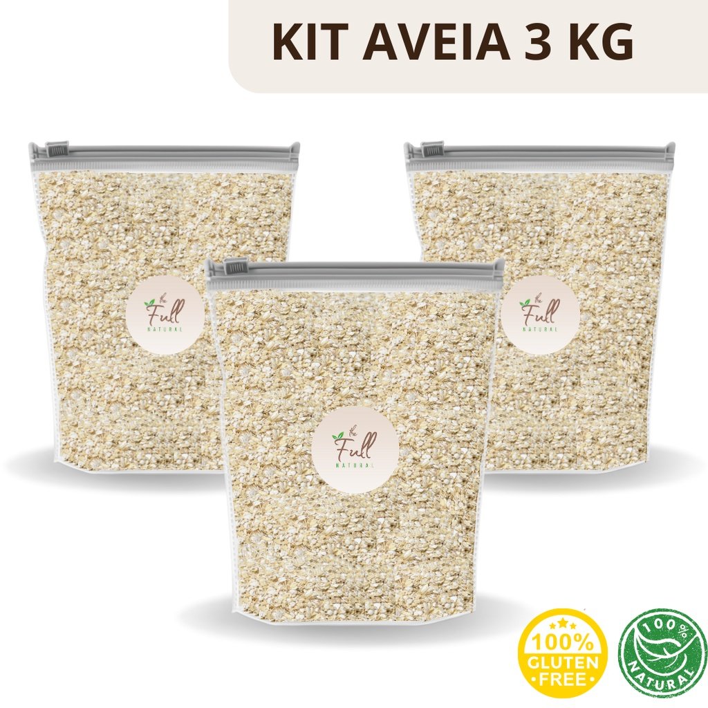 Farelo de Aveia Puro Kit com 3 Kg