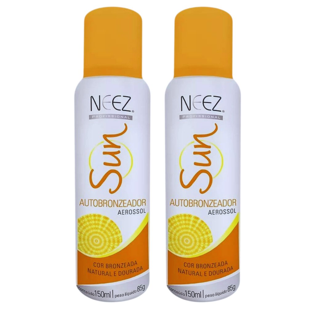 Kit 2 Autobronzeador Neez 150ml Resultado Imediato Bronze Natural Sem Sol