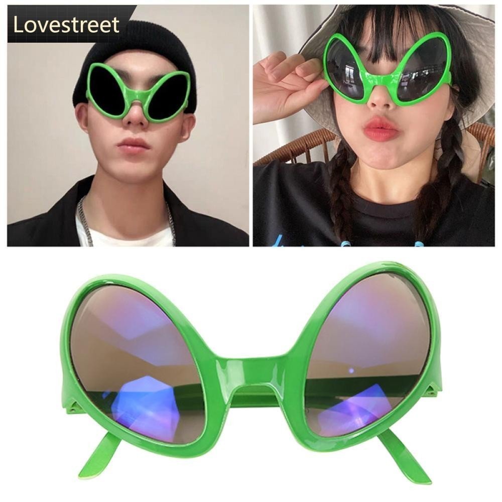 【 L.o.v.v.e 】 Alien Óculos De Festa Funny ET Sol Alienígenas Formas Alternativas Lentes Arco-Íris Suprimentos Para D3N3