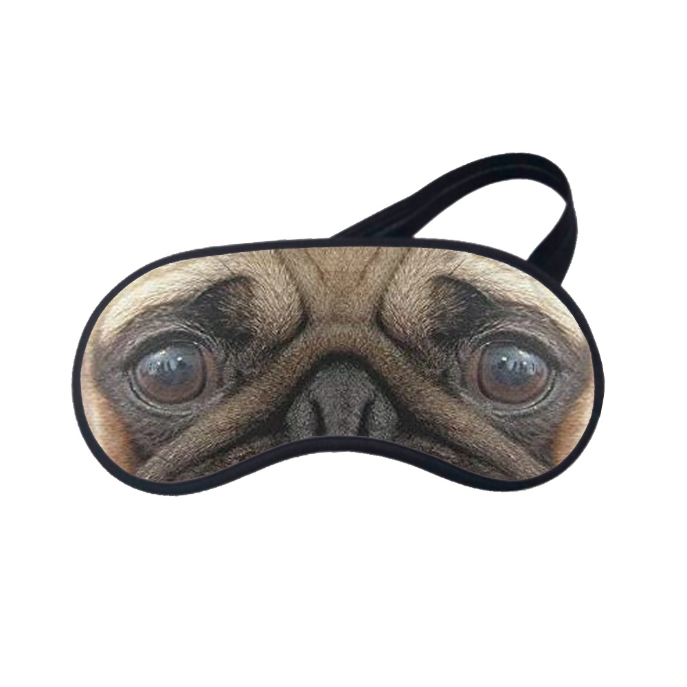 Mascara de Dormir Descanso em neoprene - Cãozinho Pug