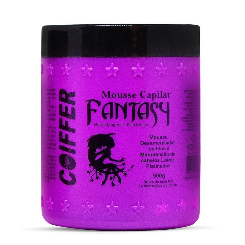 Mousse Fantasy Coiffer 500g Matizador, Desamarelador e Hidratação para Cabelos Loiros