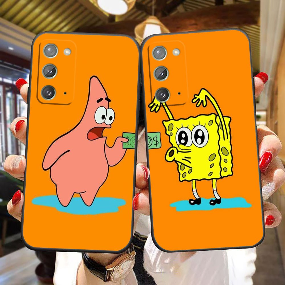 Patrick Estrela Bob Esponja TPU Capinha De Celular Para Samsung Galaxy A03 A02 A01 M62 M54 M53 M51 M33 M32 M31 M30 M23 M20 M14 M10 F14 M02 F62 M21 A81 M60 Nota 20 10 Ultra Plus Pro Lite S 5G