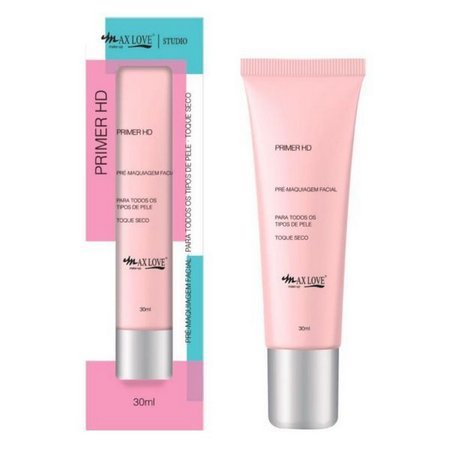 Primer HD Facial Pré Maquiagem Toque Seco - Max Love Original 30 ml (Pele Normal, Mista e Oleosa)