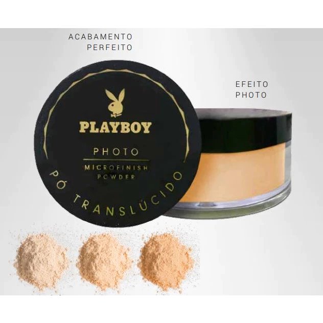 Pó Translúcido Solto De Finalização Facial Microfinish Powerder Playboy A Prova D água PB1033