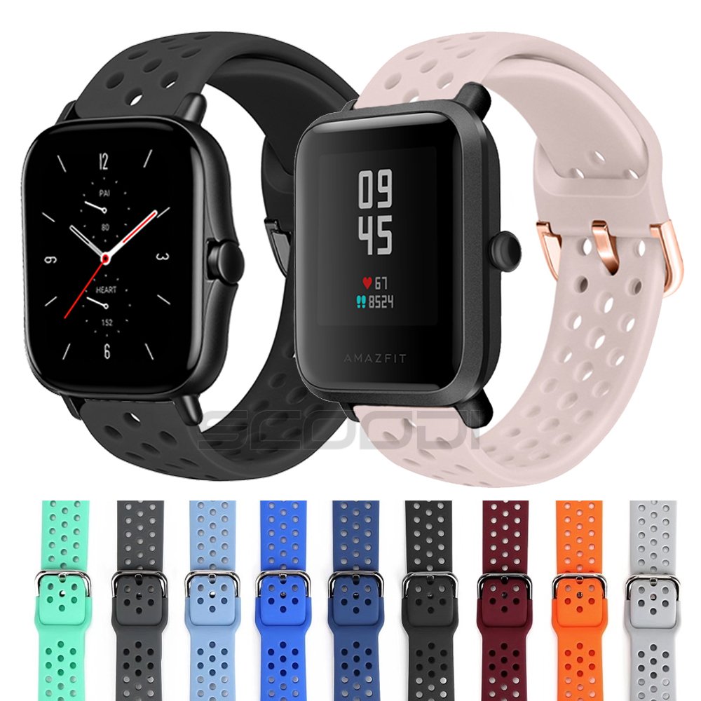 Pulseira bip Lite Para Xiaomi Amazfit GTS 2 2e 2Mini Huami 3/u pro s GTR 42mm