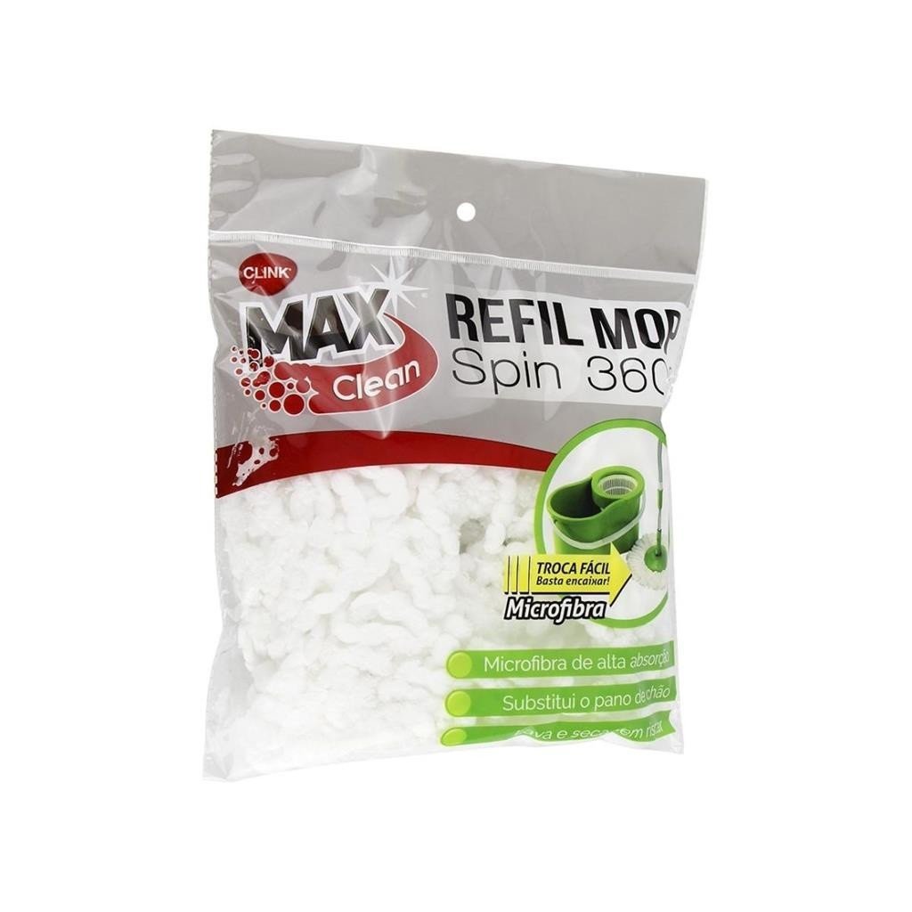 Refil Para Mop Giratorio 360 Esfregao De Microfibra 1 Unidade