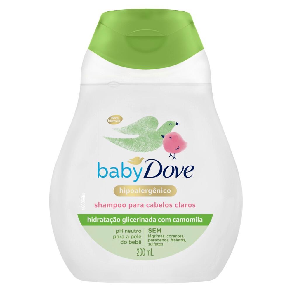 Shampoo Baby Dove para Cabelos Claros Glicerinado com Camomila 200ml