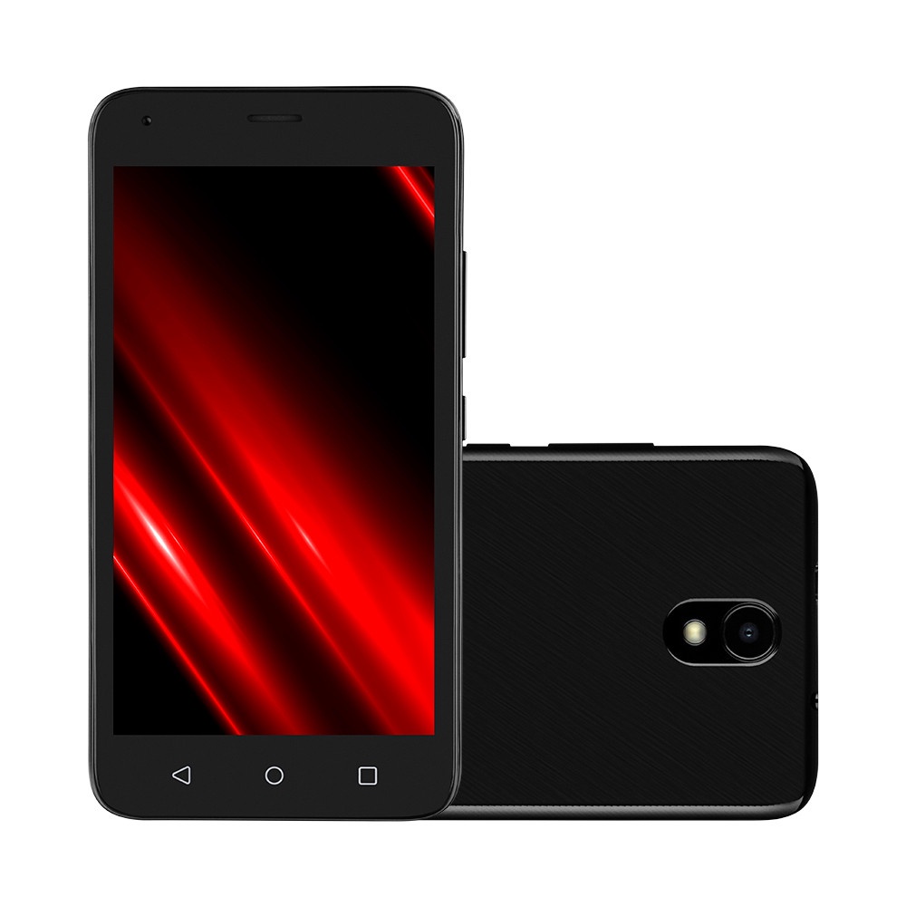 Smartphone Multilaser E Pro 4G 32GB Wi-Fi 5.0 pol. Dual Chip 1GB RAM Câmera 5MP + 5MP Android 11 (Go edition) Quad Core - Preto - P9150