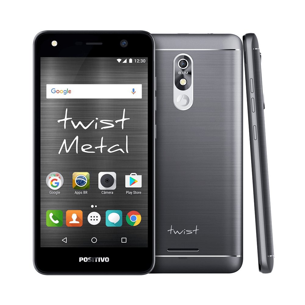 Smartphone Positivo Twist Metal S531 32GB 3G - Quad Core 1GB RAM Tela 5,2” Câm. 8MP - Exposição