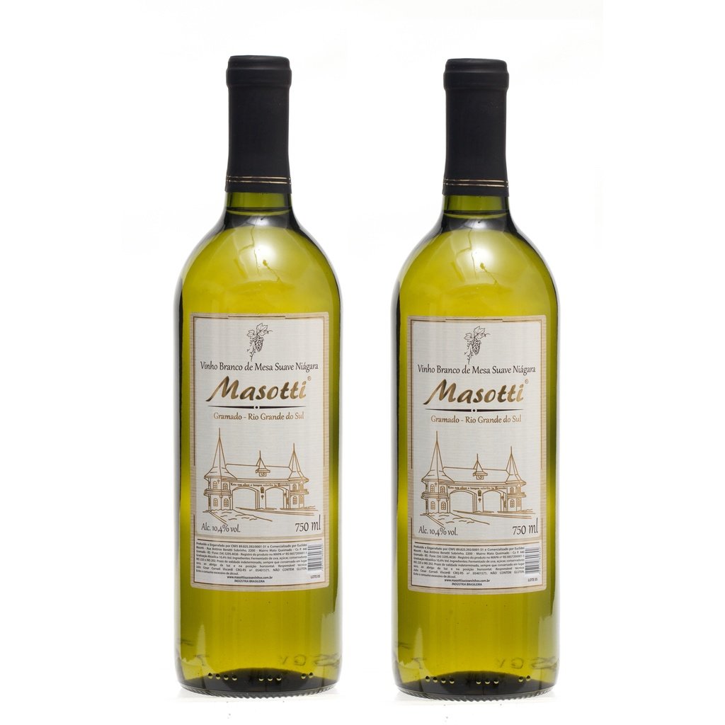 Vinho Branco Suave Niagara Masotti 750ml Kit 2 unid