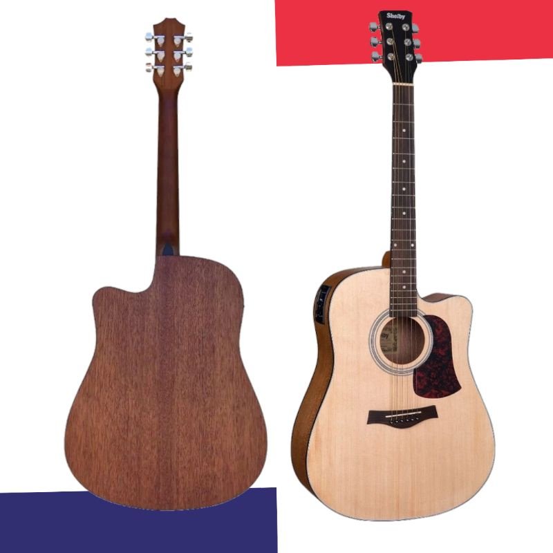 Violão Shelby Elétrico Aço Folk Sgd 195c - Satin Natural