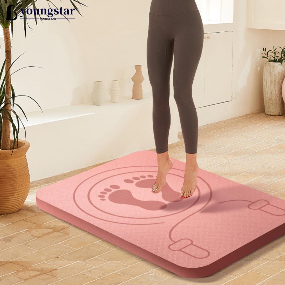 YOUNGSTAR Home TPE Yoga Mat Profissional De Interior Absorção De Choque Sem Escorregamento Isolamento Sonoro Tapete De Salto Fio Almofada Esportiva Para Perda De Peso S3X3