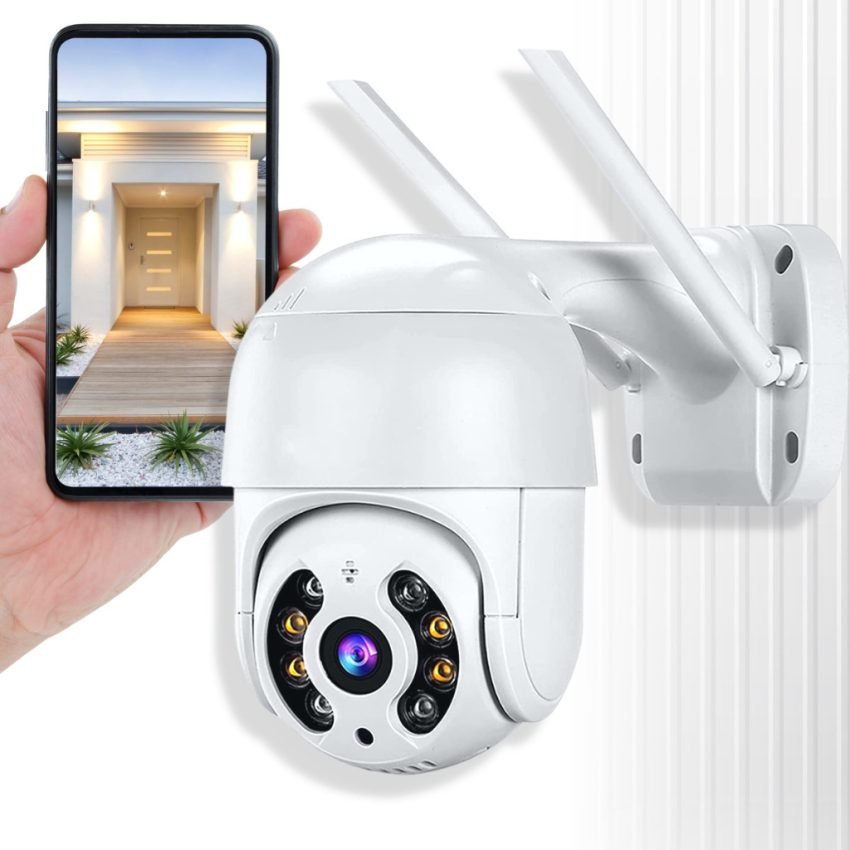 Câmera Segurança Externa 360 Ip a Prova de Água Wifi Rotativa Dome Full Hd Ptz Ip66 Nf App ICSEE